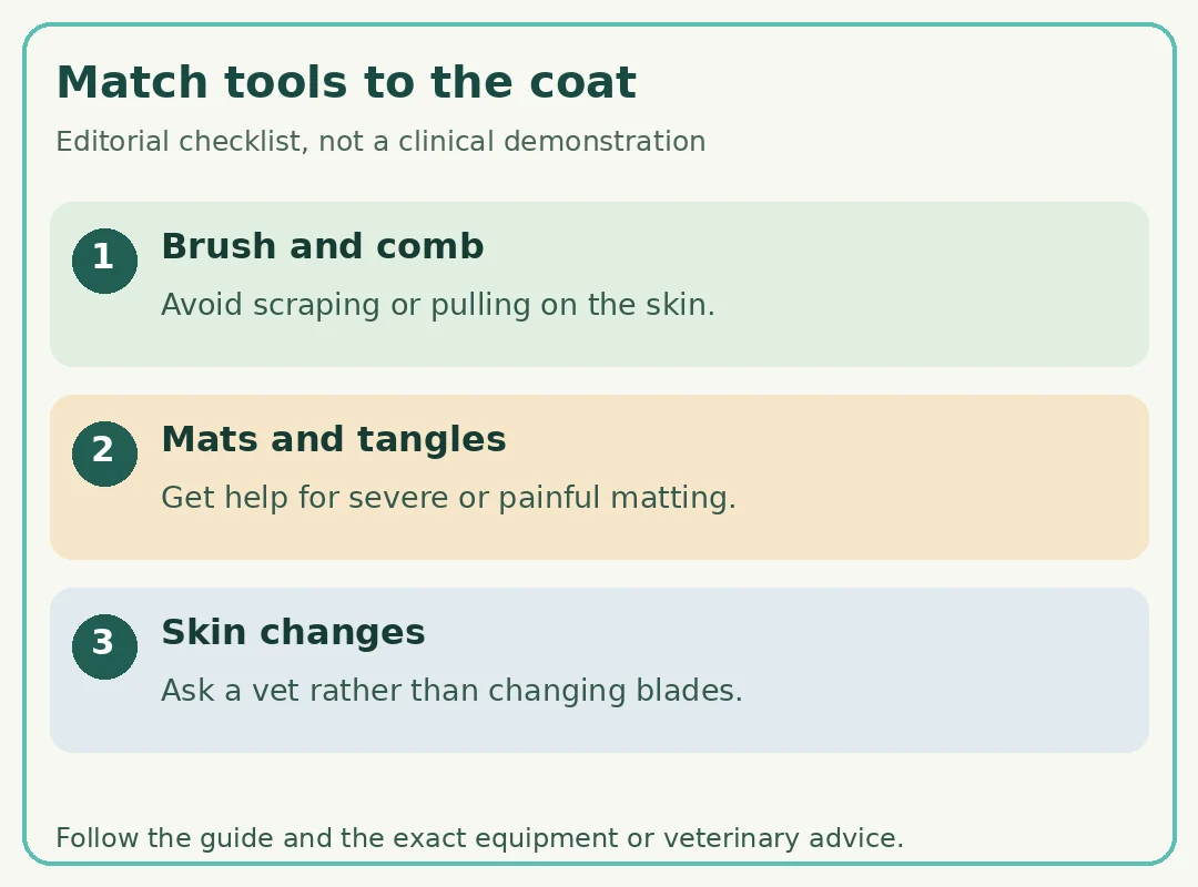 Match tools to the coat