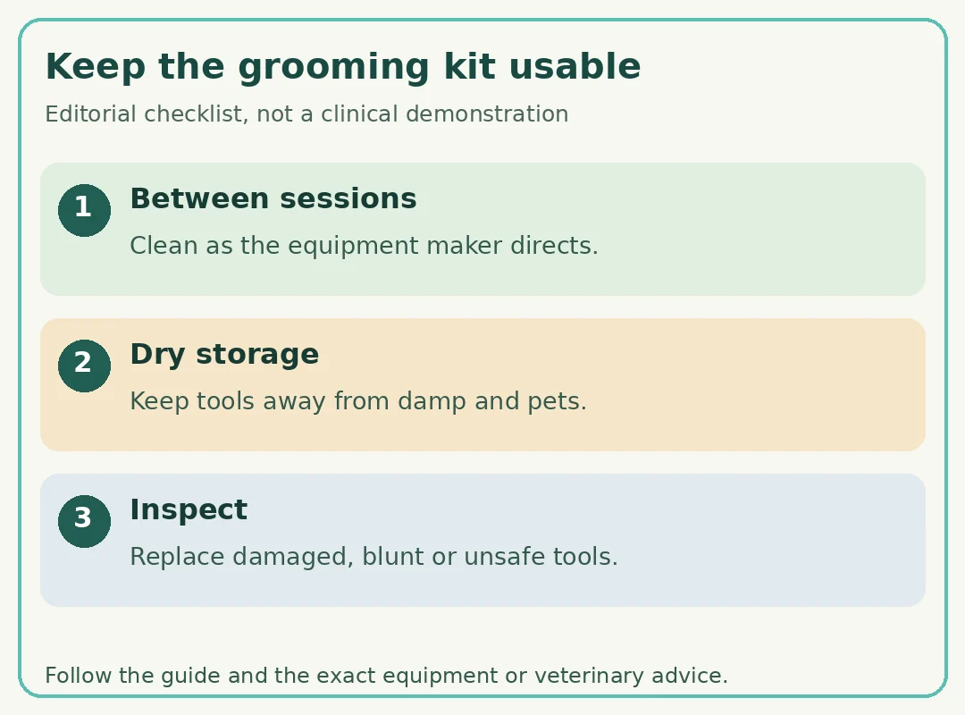 Keep the grooming kit usable