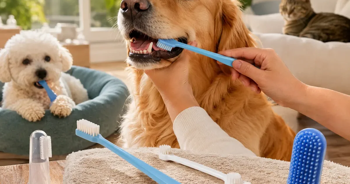 Dog toothbrush guide