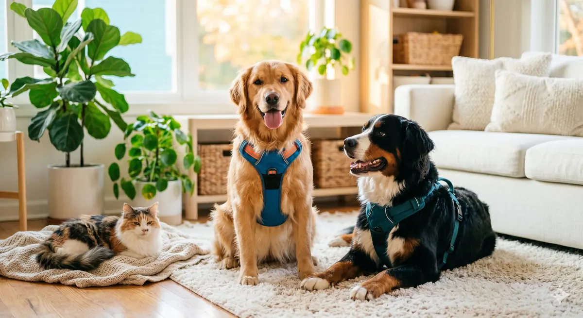 Dog harness comparison visual for sizing and comfort checks