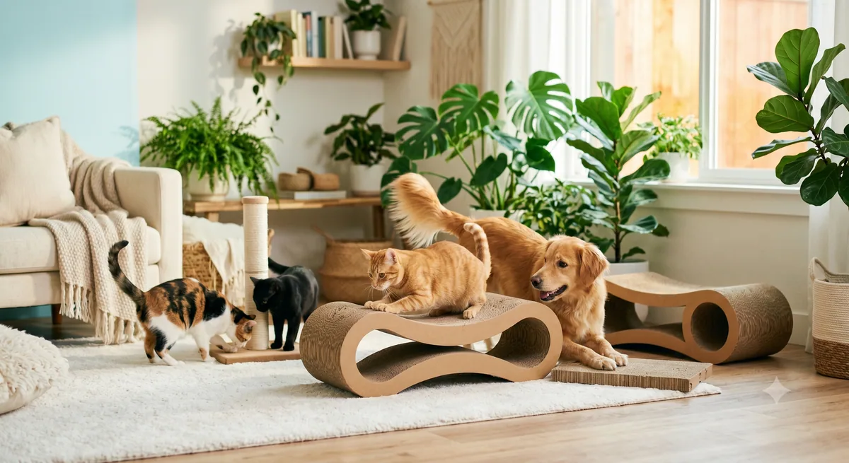 Building an Enriching Environment with Cardboard Cat Scratcher
