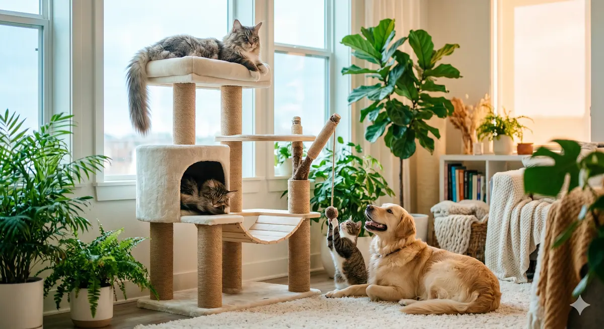 Building an Enriching Environment with Cat Tree For Large Cats