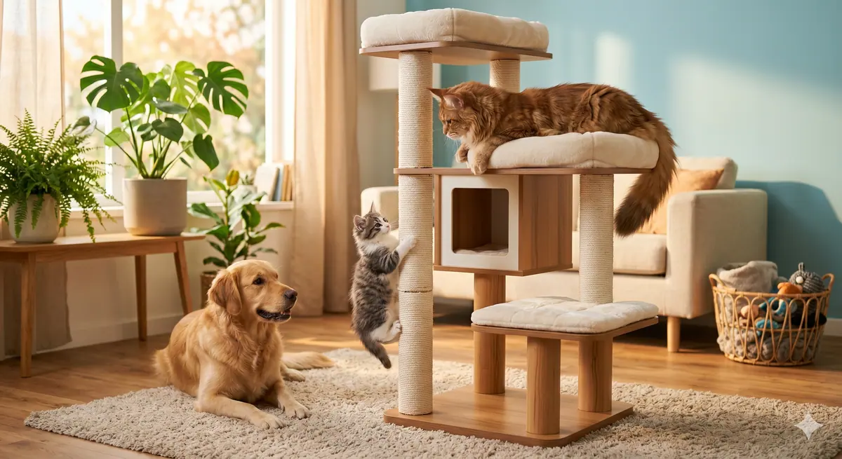 Choosing Cat Tree For Large Cats for Kittens vs Adult Cats