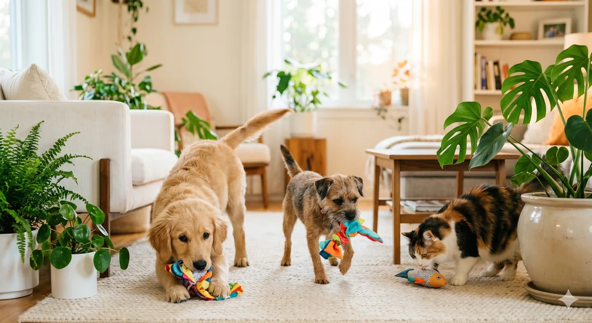 Soft crinkle toy option for supervised indoor dog play