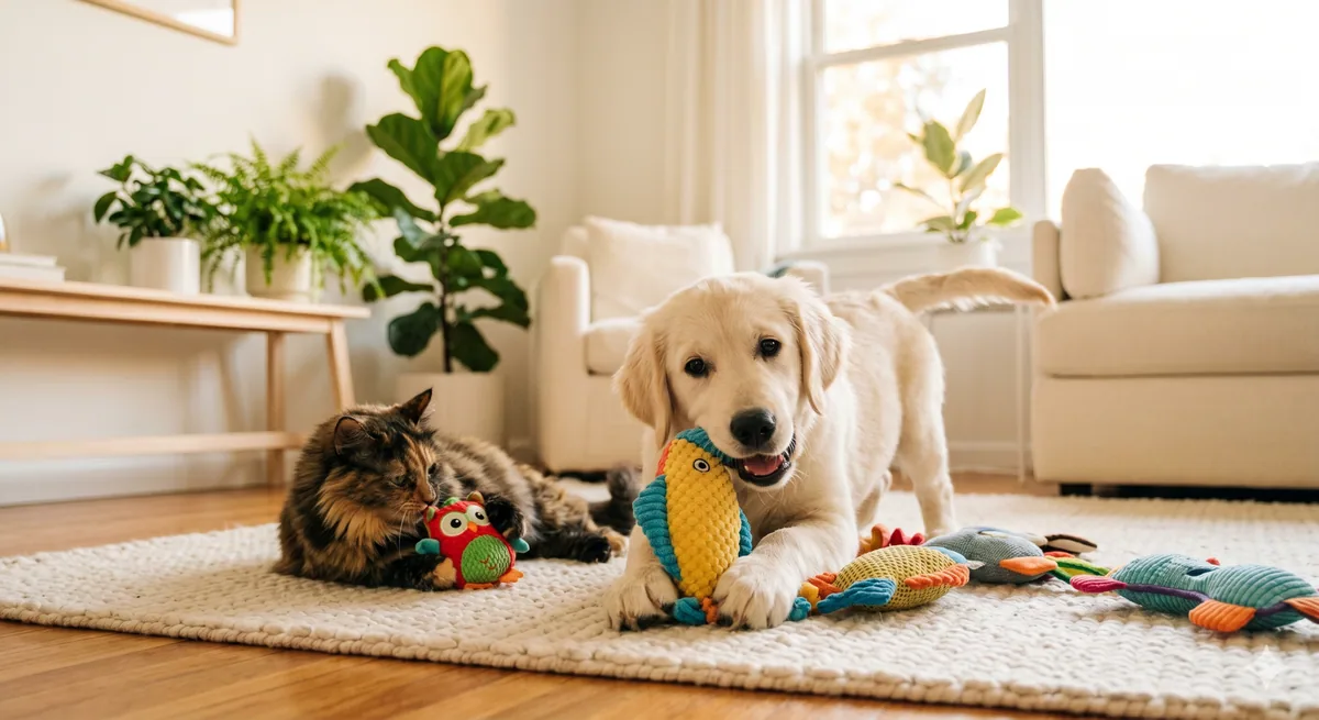 Dog enrichment toy with crinkle sound for boredom relief