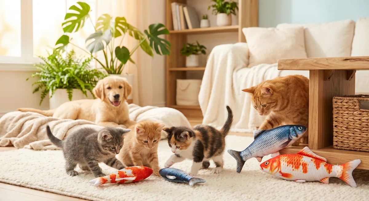Choosing Flipping Fish Cat Toy for Kittens vs Adult Cats