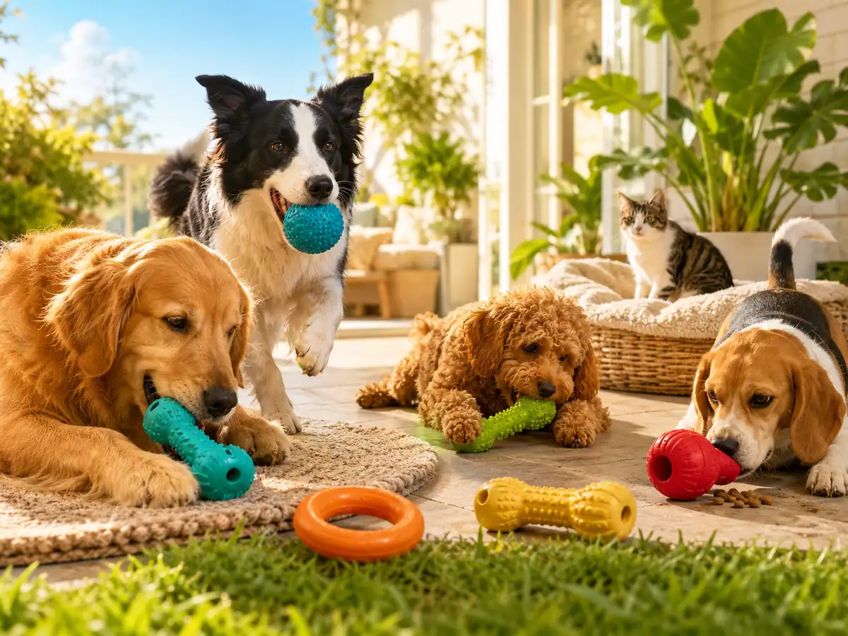 Different Types of Natural Rubber Dog Toys and When to Use Each