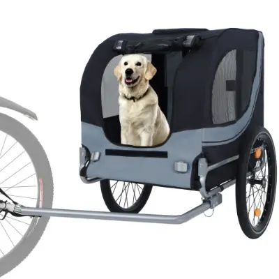 Folding Dog Bike Trailer with 20 in Air Tires