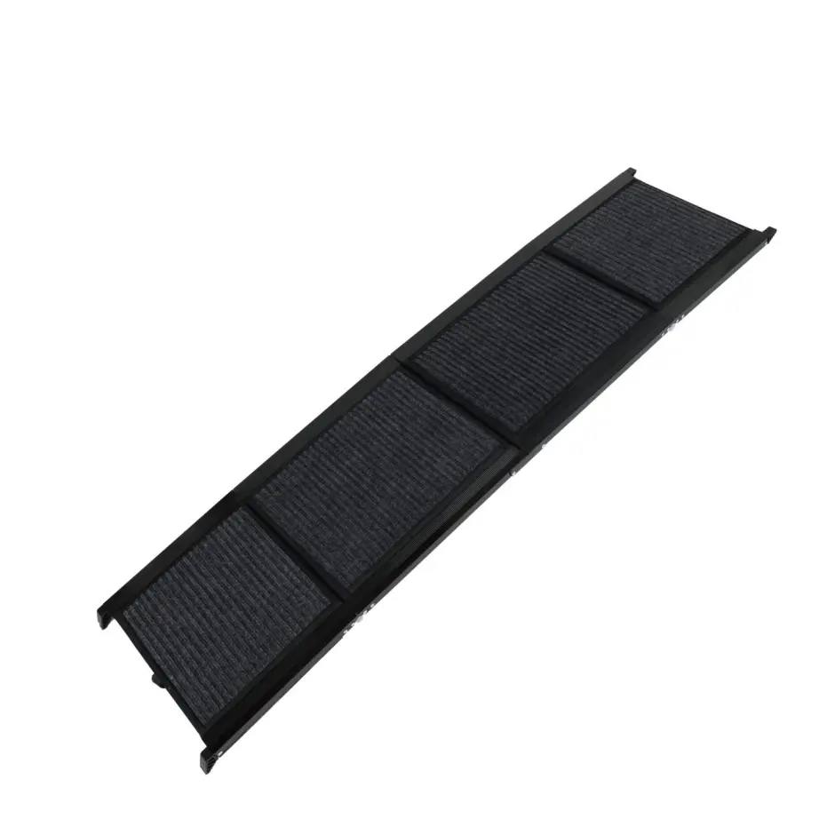 Black four-fold dog ramp fully extended